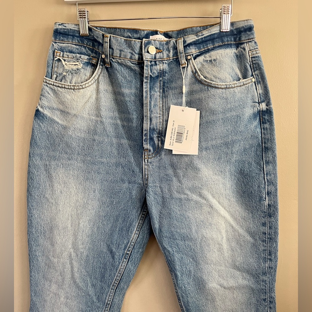 NWT Anine Bing Jeans  Sonya high rise ankle‎ slim- blue reservoir Size 32 - Picture 6 of 10